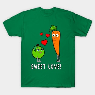 Apple and Carrot in Love T-Shirt